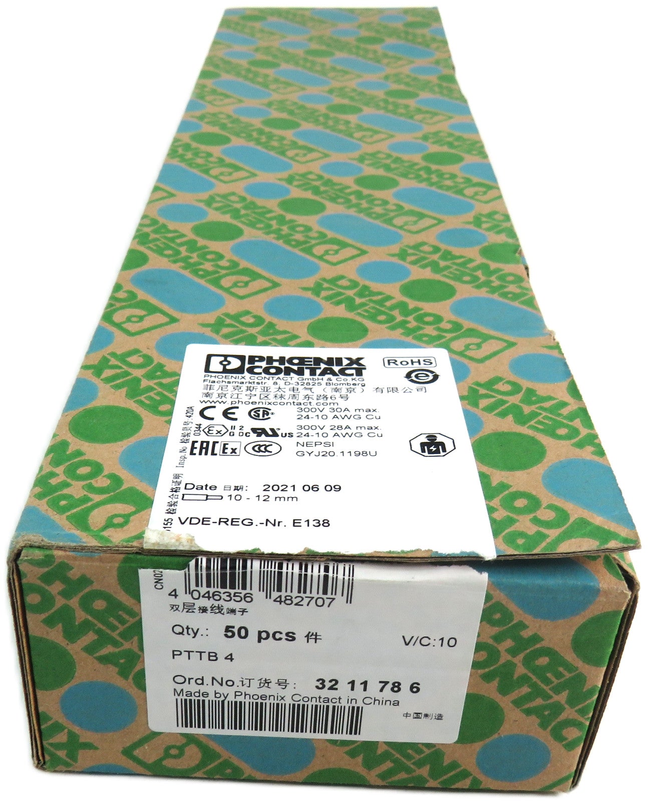 PHOENIX CONTACT 3211786 PTTB 4 Lot of 36 New