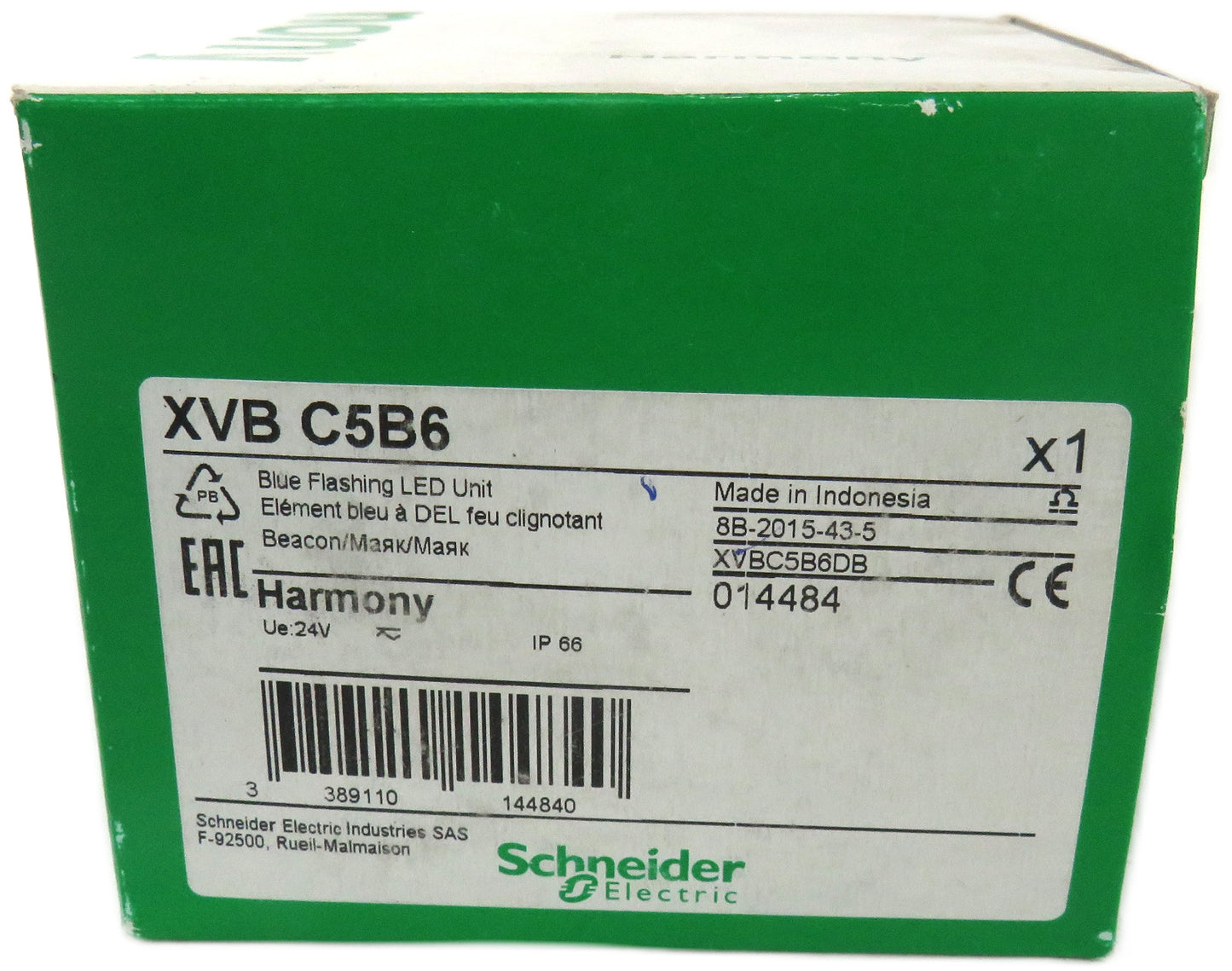 SCHNEIDER ELECTRIC XVB C5B6 XVBC5B6 BLUE FLASHING LED UNIT New