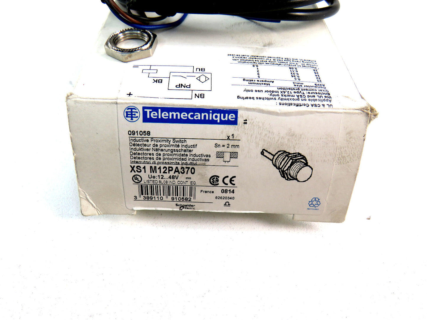TELEMECANIQUE XS1 M12PA370 INDUCTIVE PROXIMITY SWITCH New
