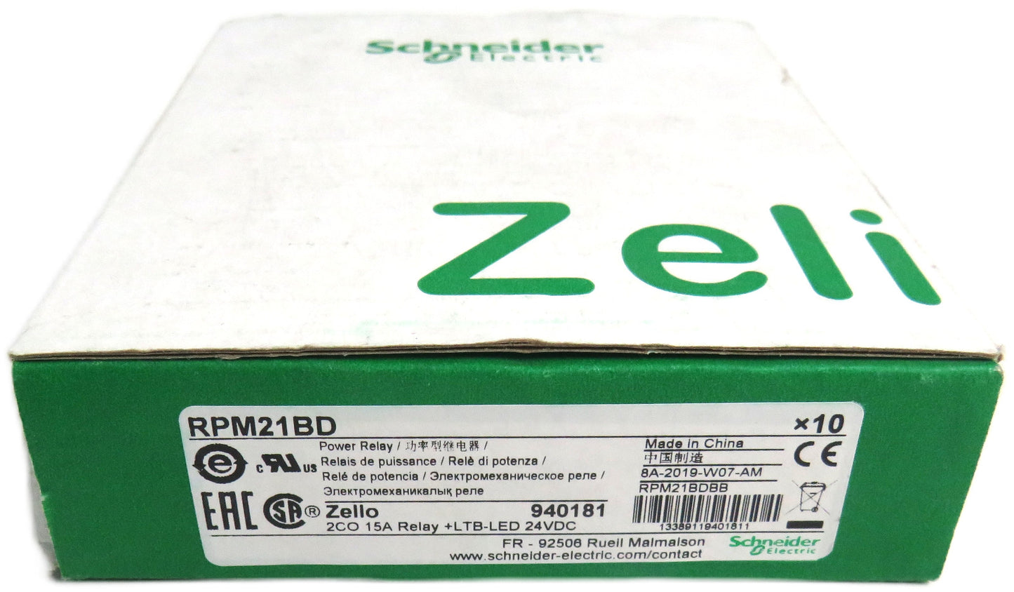 SCHNEIDER ELECTRIC RPM21BD POWER RELAY Lot of 8 New