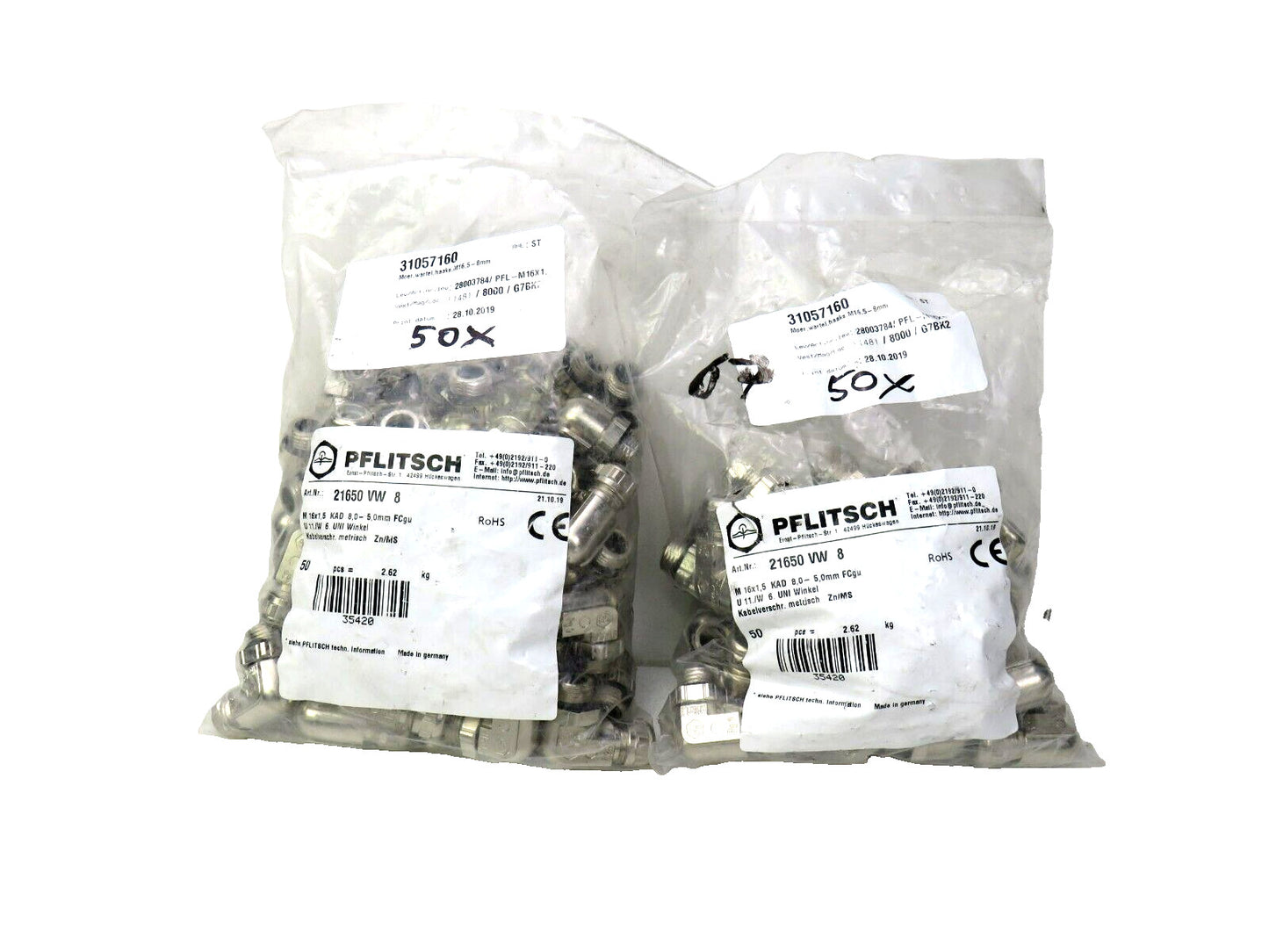 PFLITSCH 21650 VW 8 M 16X1,5 KAD 8,0-5,0MM FCgu UNI angled cable gland New