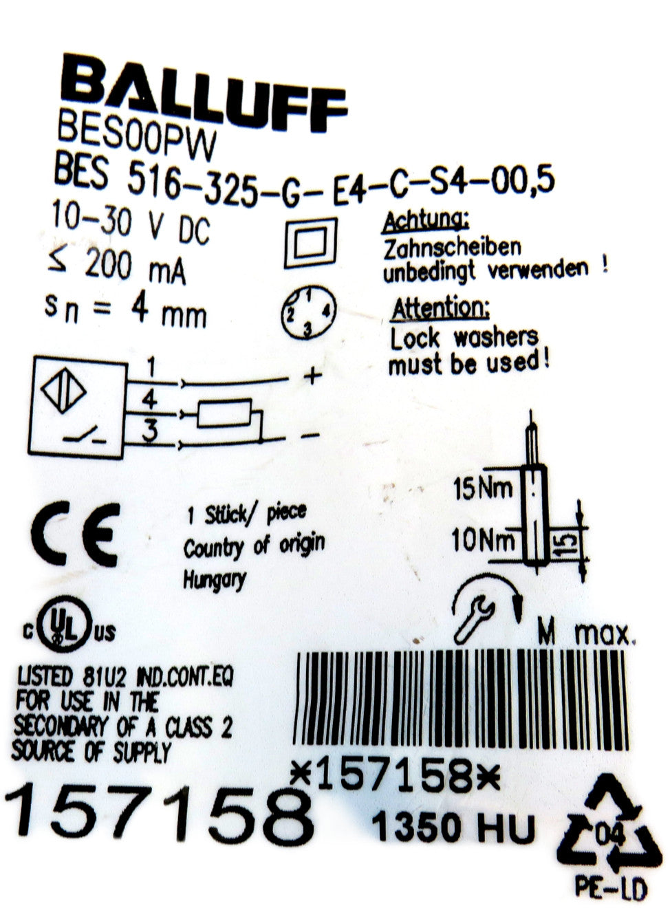 balluff bes 516-325-g-e4-c-s4-00,5 New