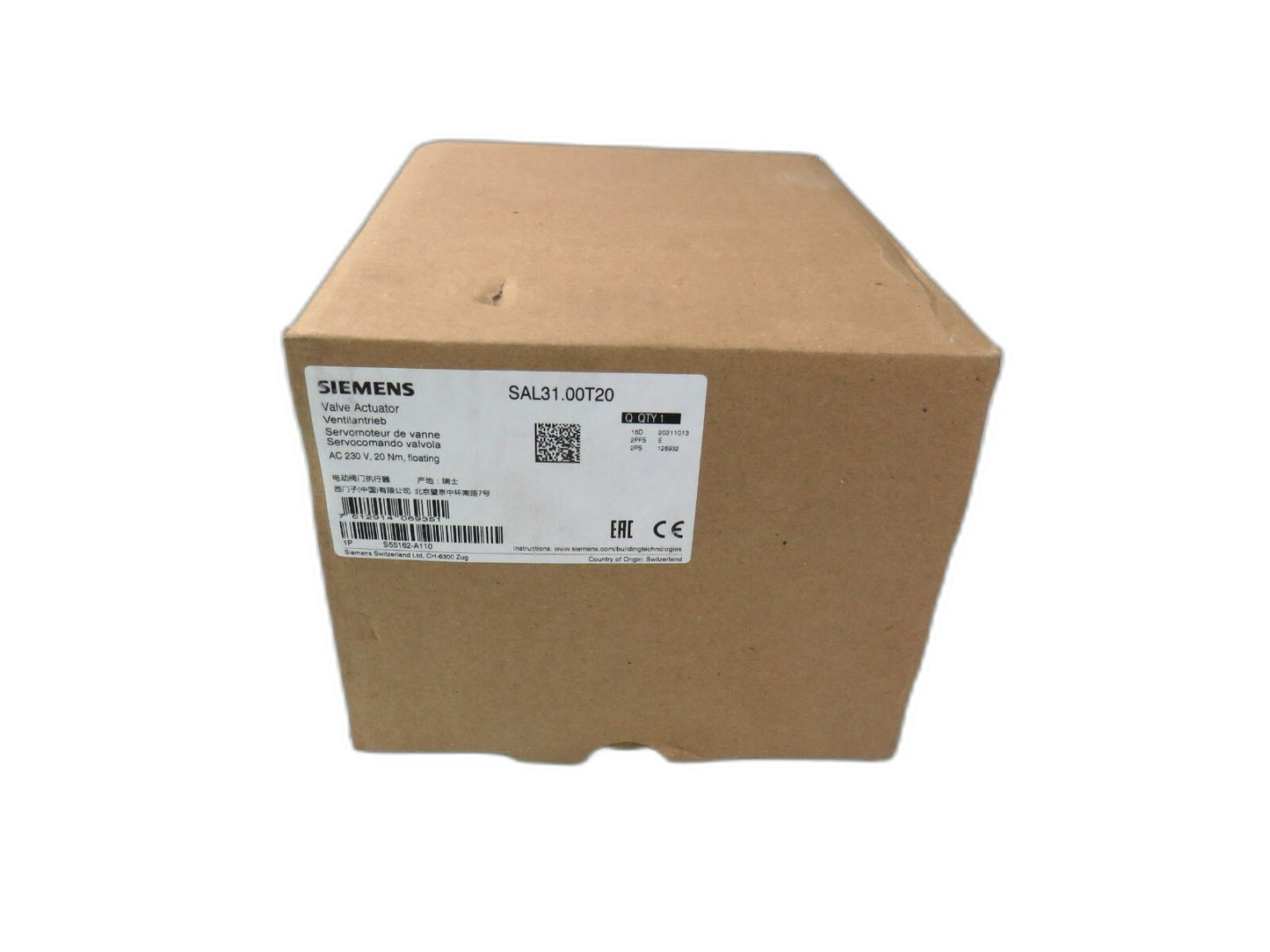 Siemens SAL31.00T20 VALVE ACTUATOR New