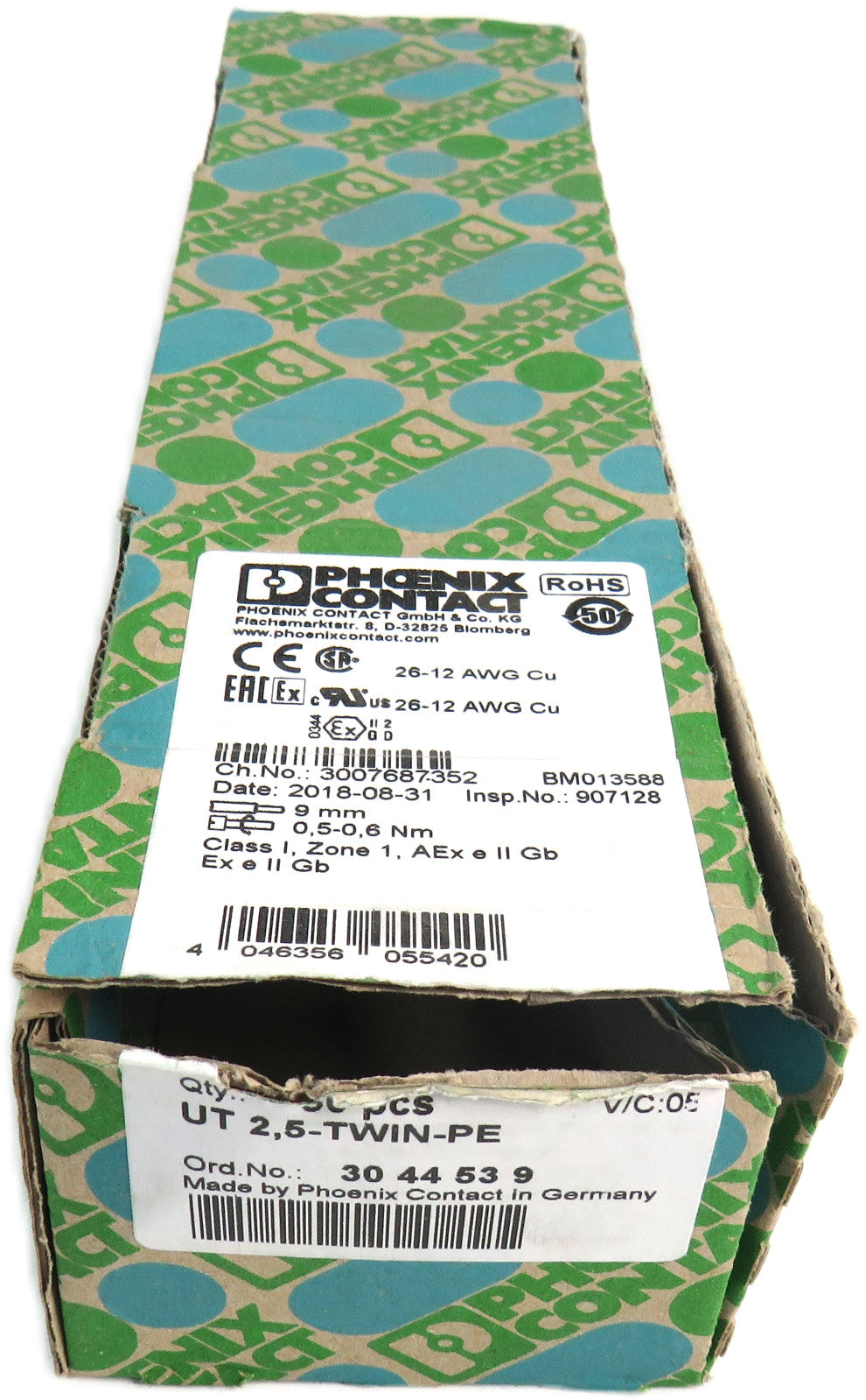 PHOENIX CONTACT 3044539 UT 2,5-TWIN-PE 3044539 Lot of 25 New