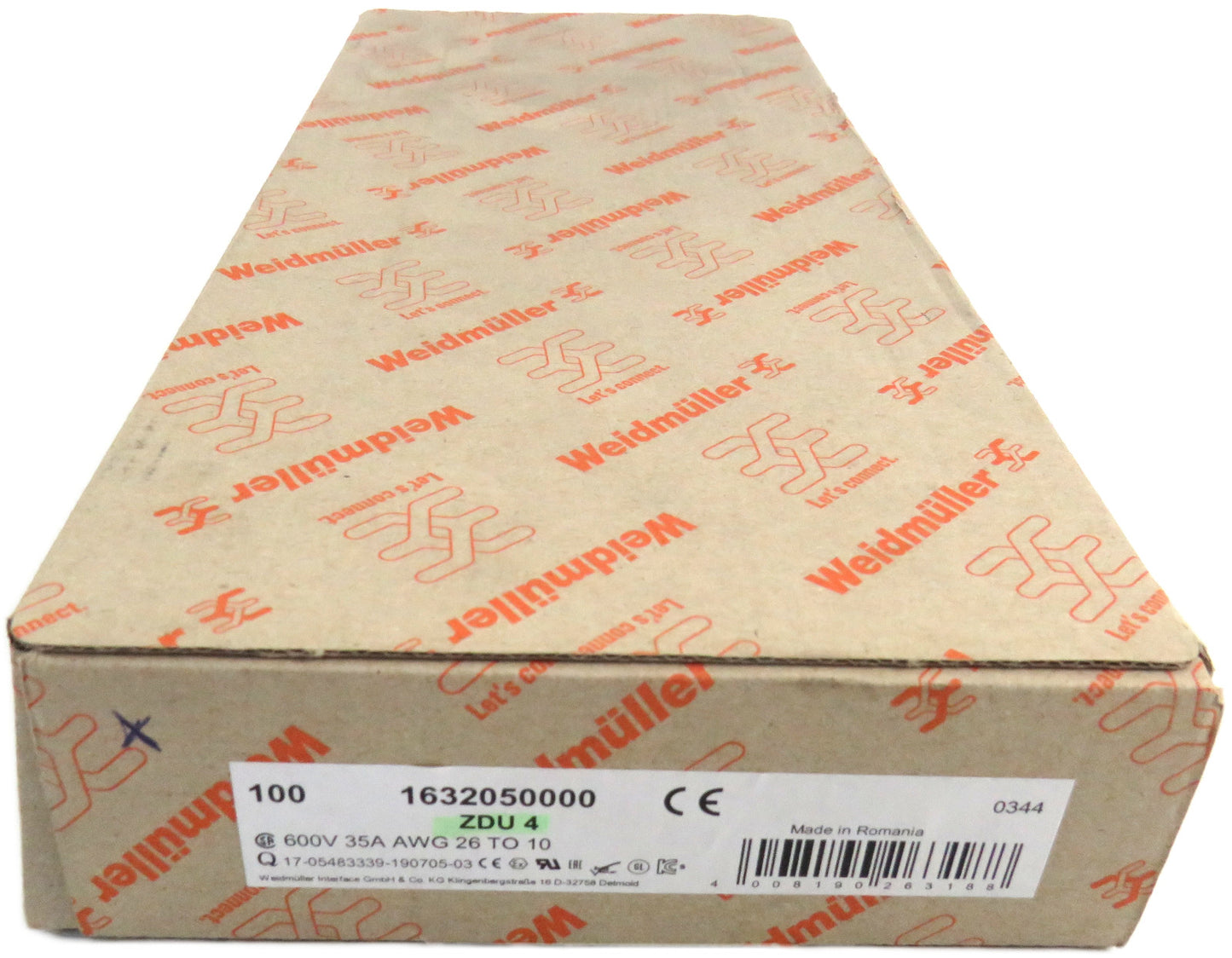 WEIDMULLER ZDU 4 1632050000 AWG 26 TO 10 Lot of 36 New