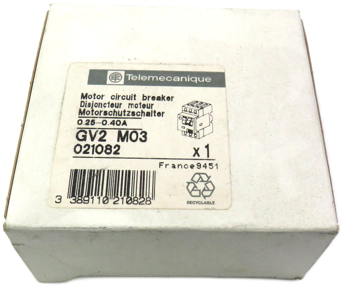 TELEMECANIQUE GV2-M03 New