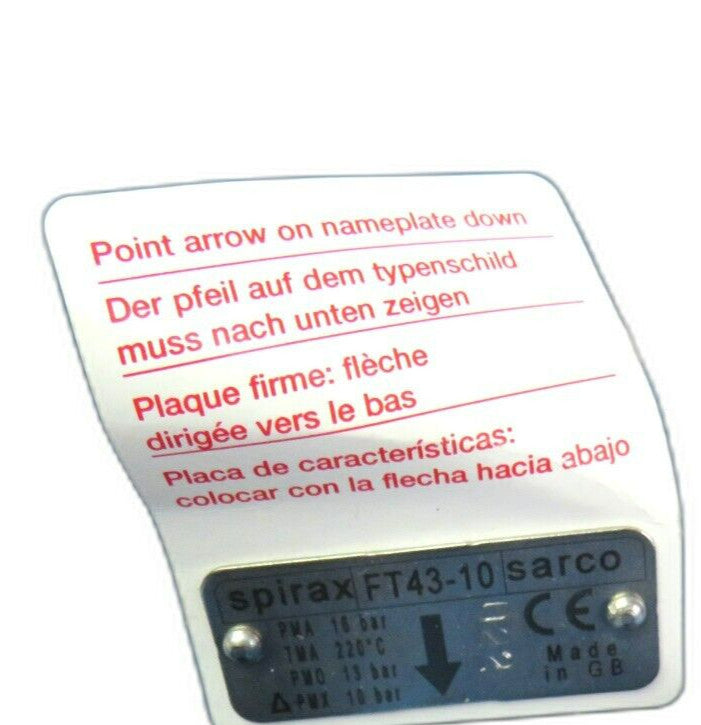 Spirax Sarco FT43-10 TV DN50 STEAM TRAP PN16 0832593 BLUE New