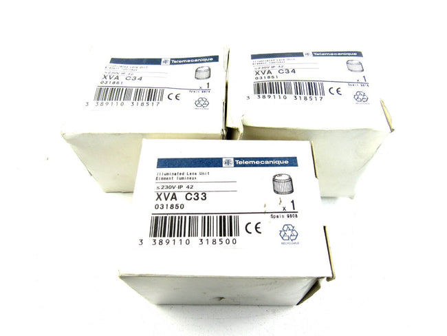Telemechanique  XVA C33 and X33   Lot of 3 New