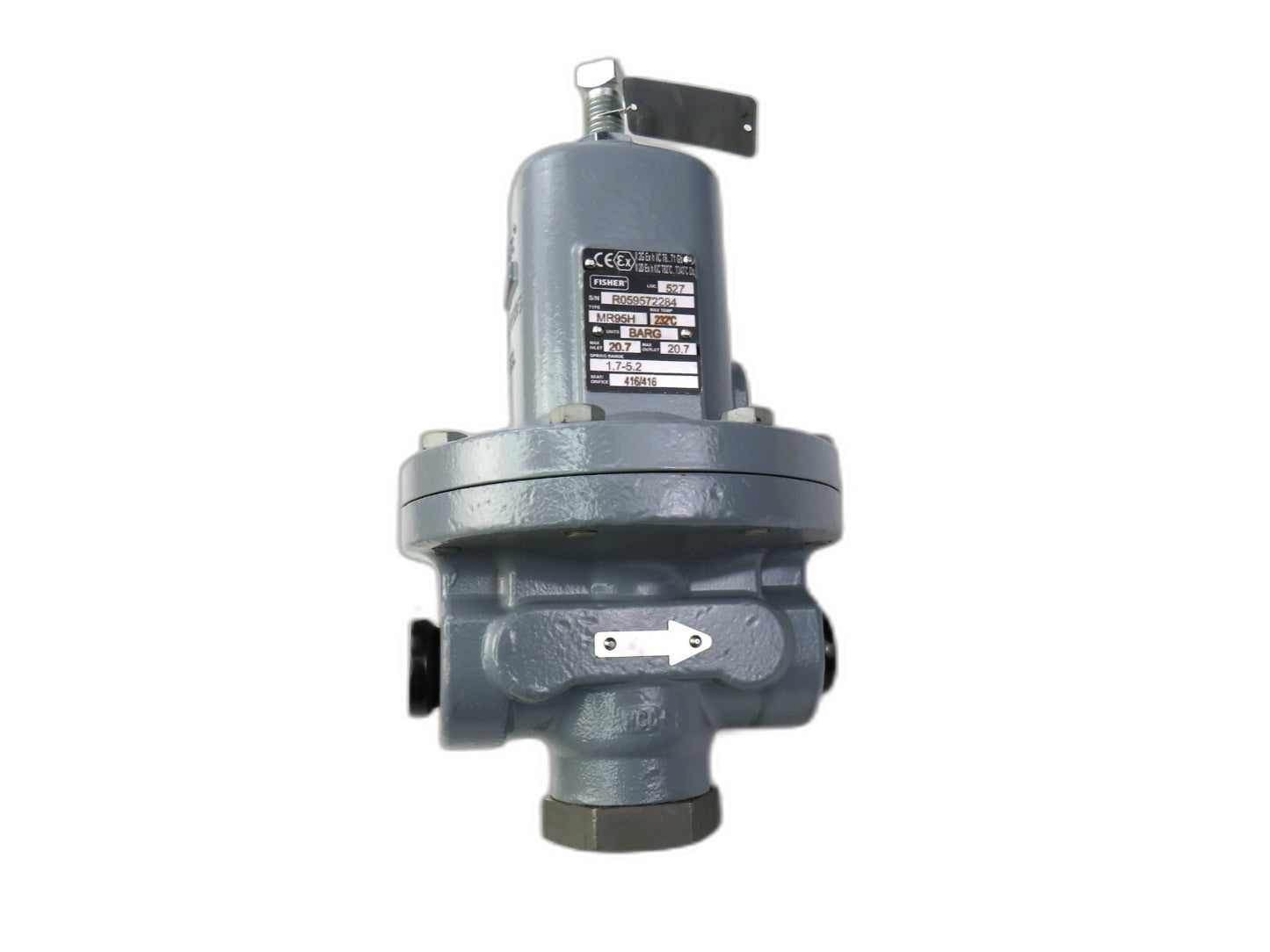 Fisher Emerson MR95H 527 BARG 232°C INLET 20.7 OUTLET 20.7 SPRING RANGE 1.7-5.2