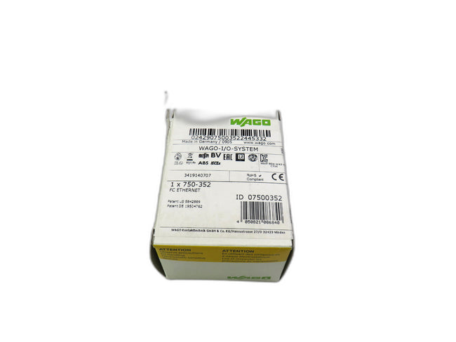 WAGO  750-352 FC ETHERNET Coupler Ethernet   New