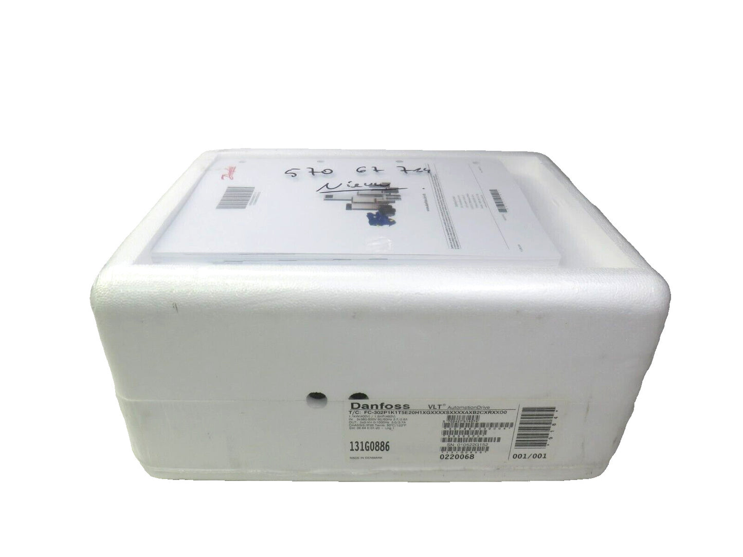 DANFOSS FC-302P1K1T5E20H1 131G0886 VLT frequency converter - 1.1 kW    New