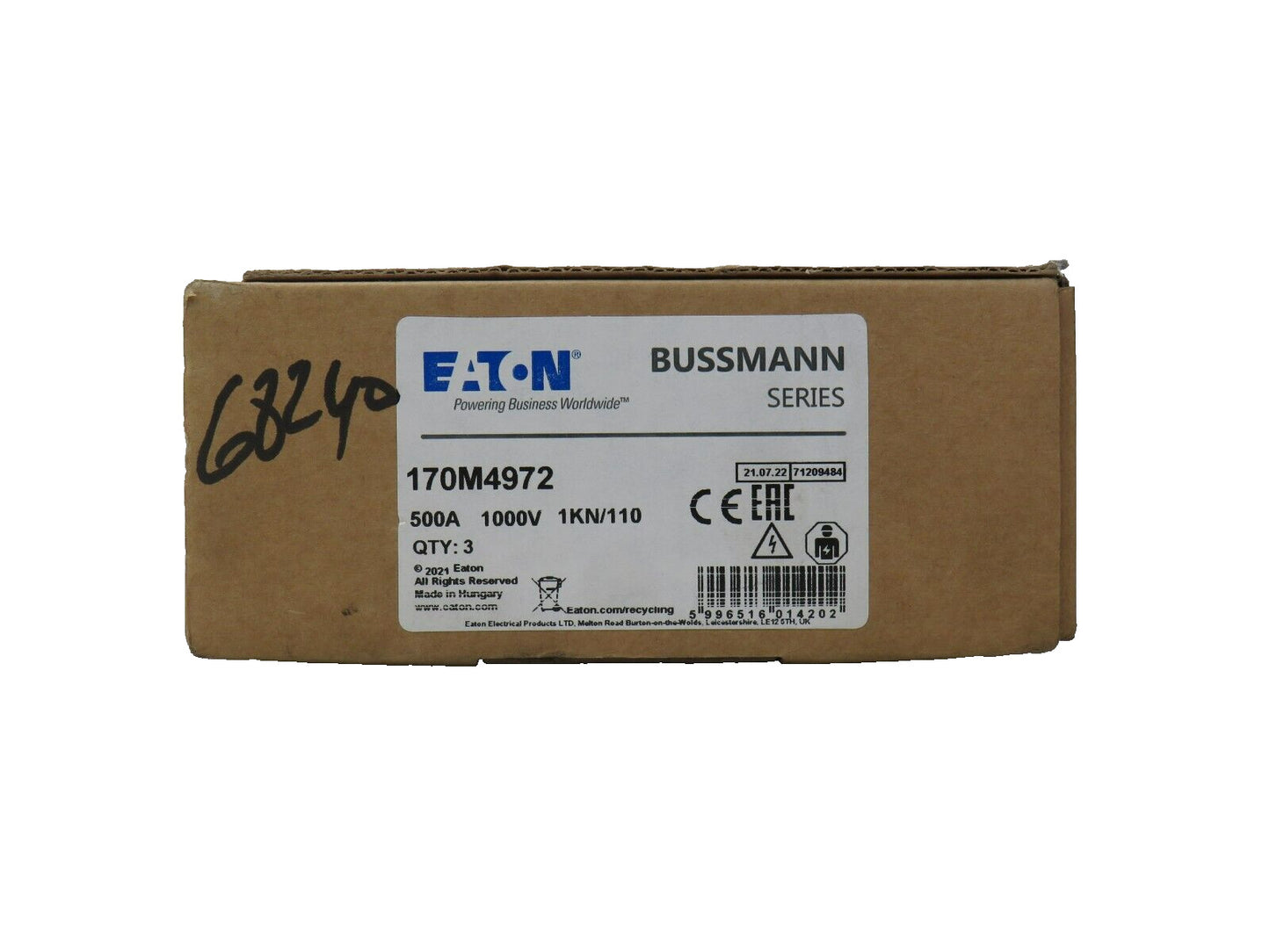EATON BUSSMANN 170M4972 500A 1000V 1KN/110 Lot of 3 New
