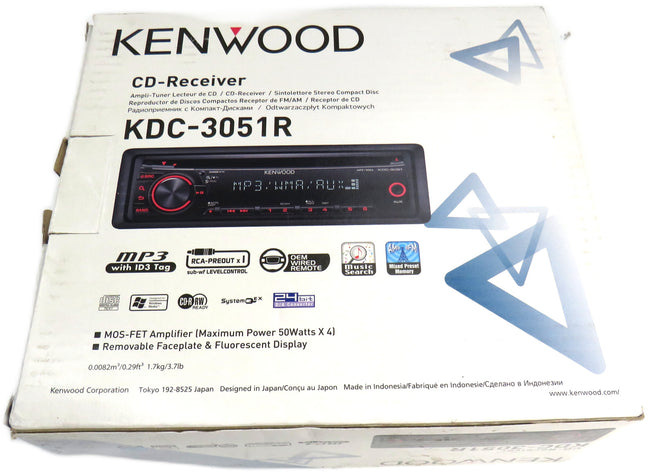 KENWOOD  KDC-3051R KDC 3051 STEREO CD PLAYER HEAD UNIT AUX INPUT     New