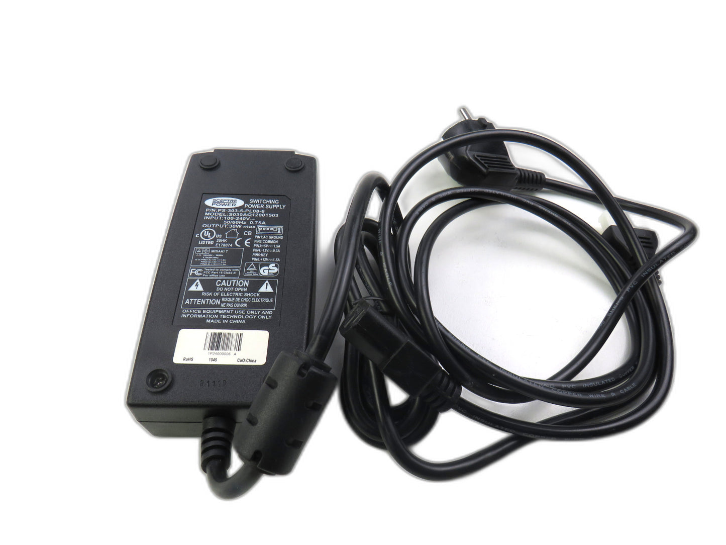 DIGI SCEPTRE POWER PS-303-5-PL08-6 POWER SUPPLY