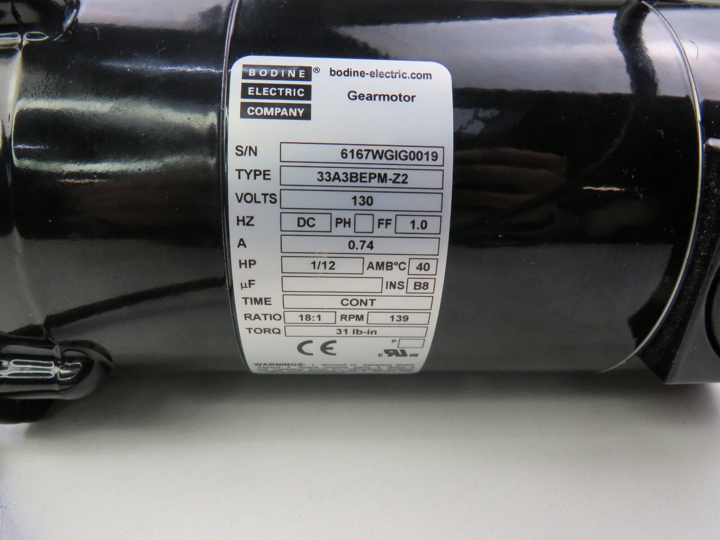 BODINE ELECTRIC COMPANY 33A3BEPM-Z2    New