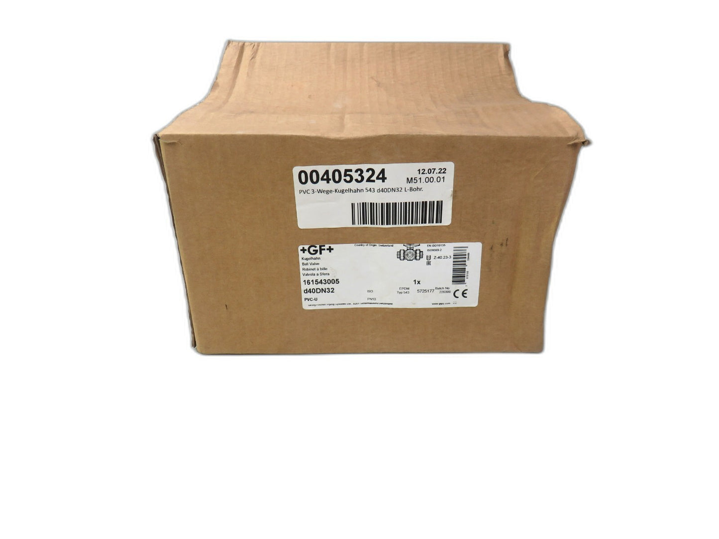 Georg Fischer 161543005 typ 543 epdm d40dn32 +gf+ Three-way Ball Valve     New