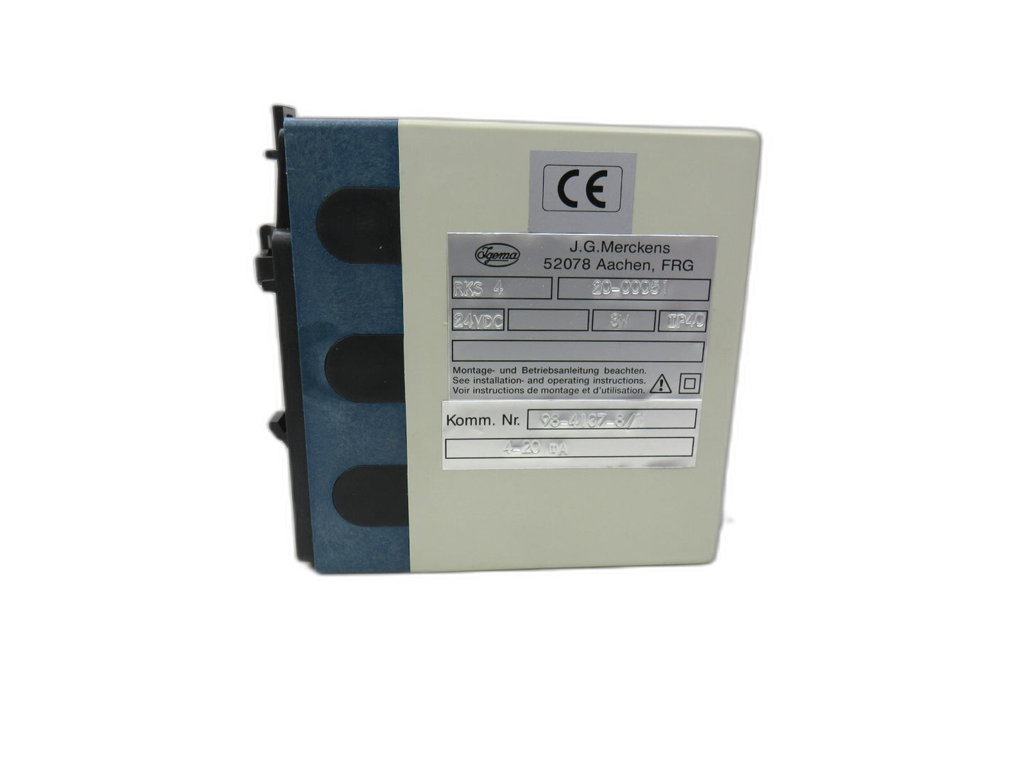 IGEMA RKS 4 RKS4 98-4137-8/1 9841378/1 24VDC    New