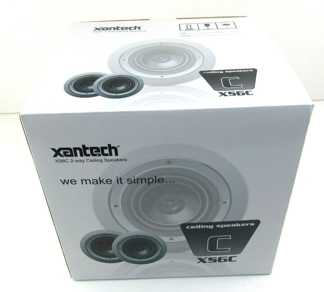 XANTECH  XS6C 2-WAY CEILING SPEAKERS 6,5� PAIR NOS  Lot of 2 New