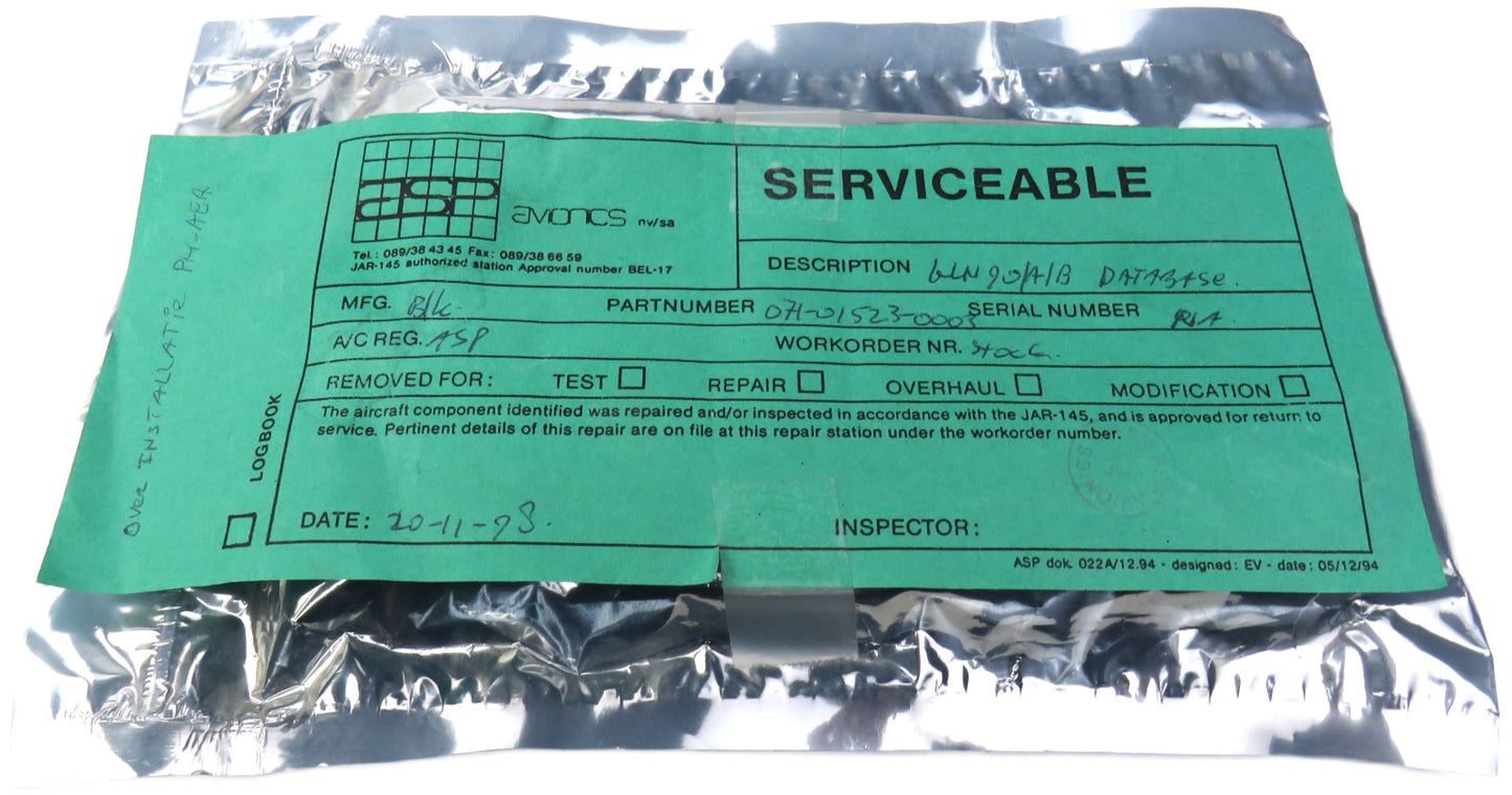 BENDIX KING  071-01523-0003 071-01523-03 NAV DATA BASE    New