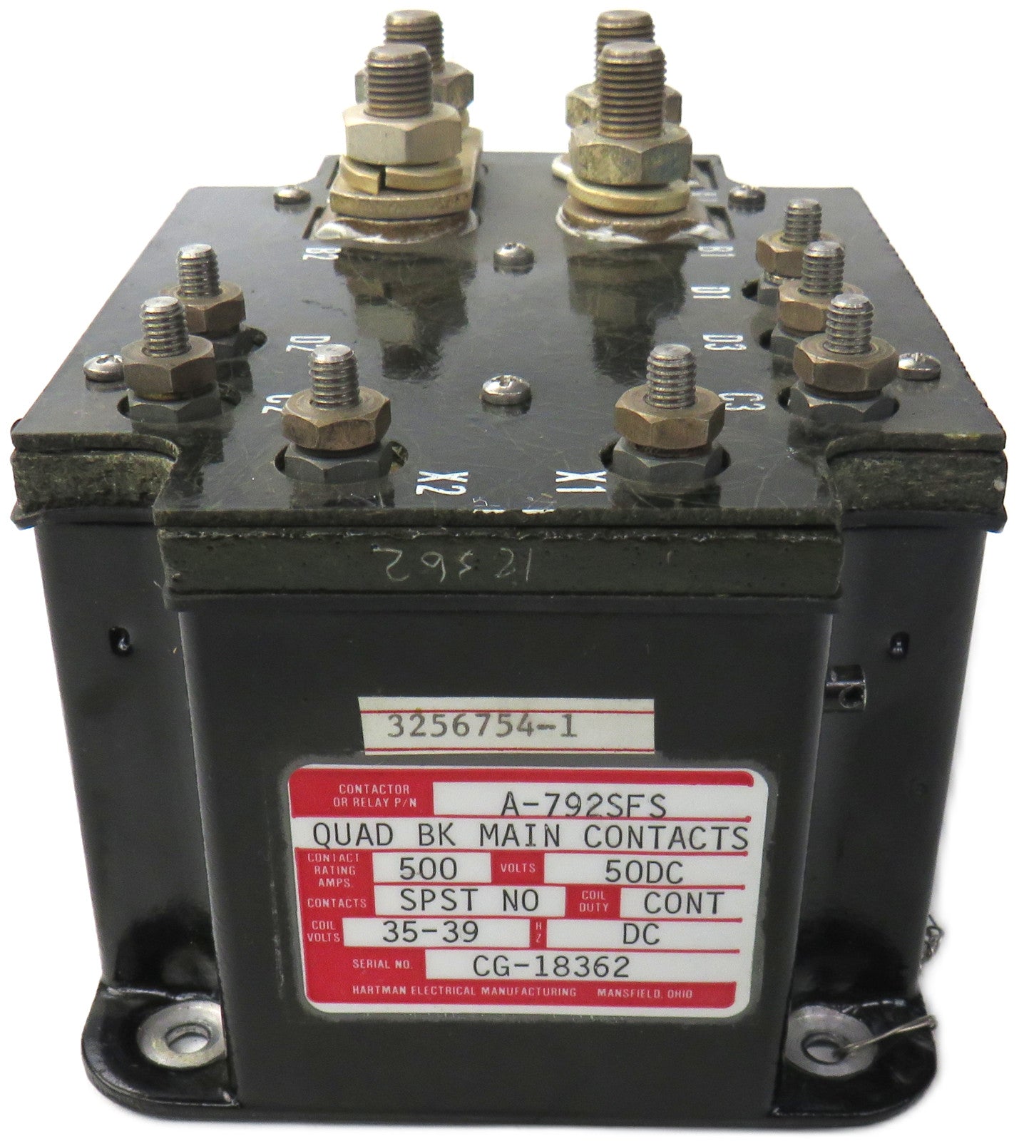 HARTMAN  A-792SFS A792SFS QUAD BK 4BK MAIN CONTACTS     New