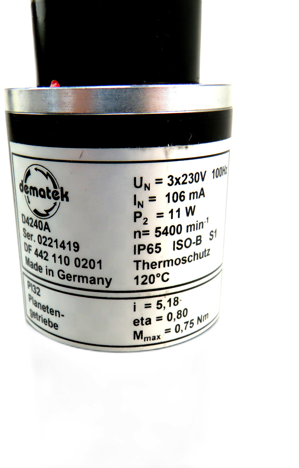 Dematek  D4240A DF4421100201 AC-motor    New