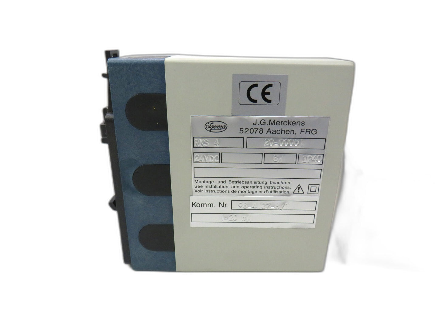 IGEMA RKS 4 RKS4 98-4137-8/1 9841378/1 24VDC    New