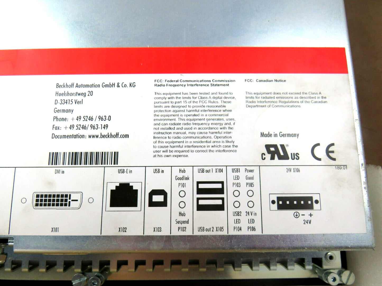 Beckhoff  CP6901-0010-0000 hmi no touch CP6901-0000-0000    New