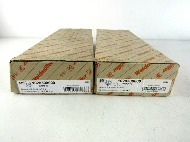NEW Weidmuller wdu 10 1020300000 TERMINAL BLOCKS 600V  (85pcs)