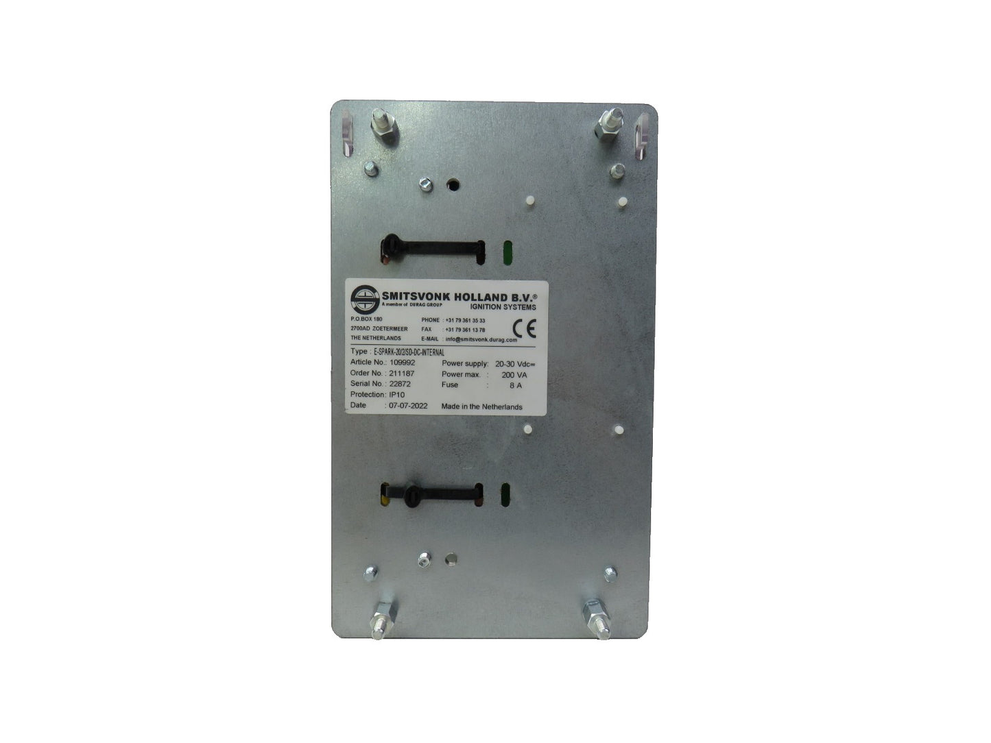 SMITSVONK HOLLAND B.V E-SPARK-20/2/SD-DC-INTERNAL IGNITION UNIT   New