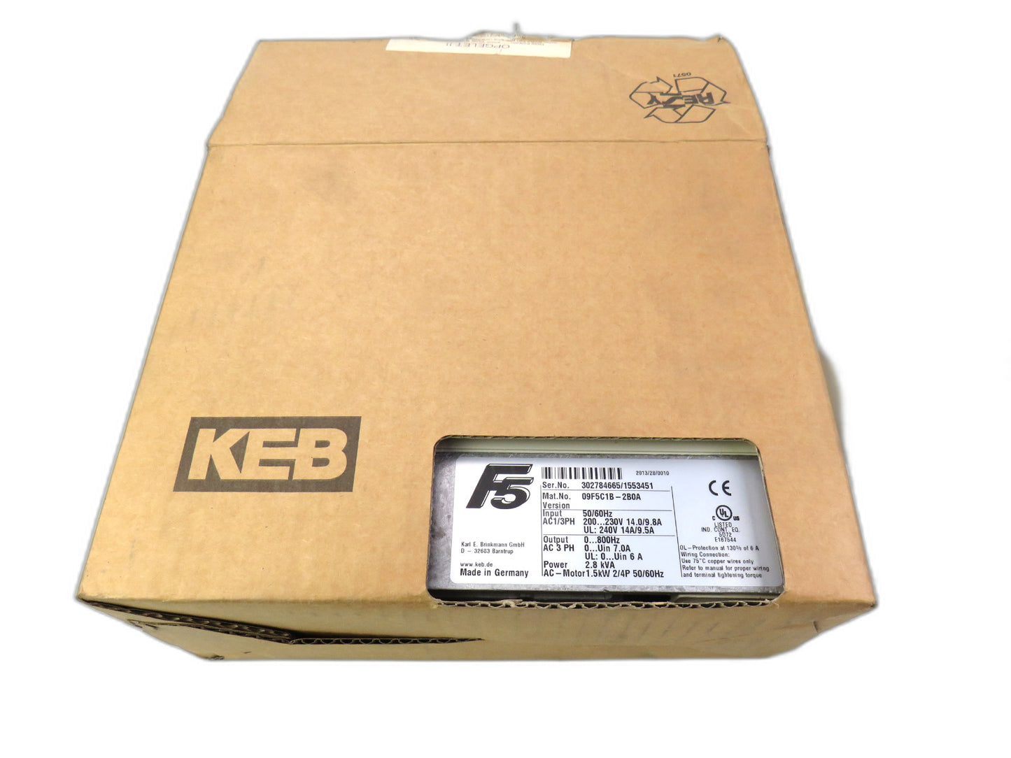 KEB COMBIVERT 09F5C1B-2B0A    New