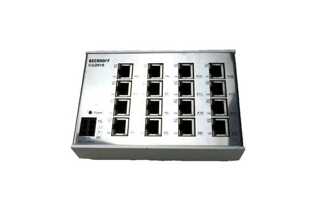 BECKOFF CU2016 ETHERNET SWITCH, 16 Ports,10/100 Mbits/s, Input 24V DC
