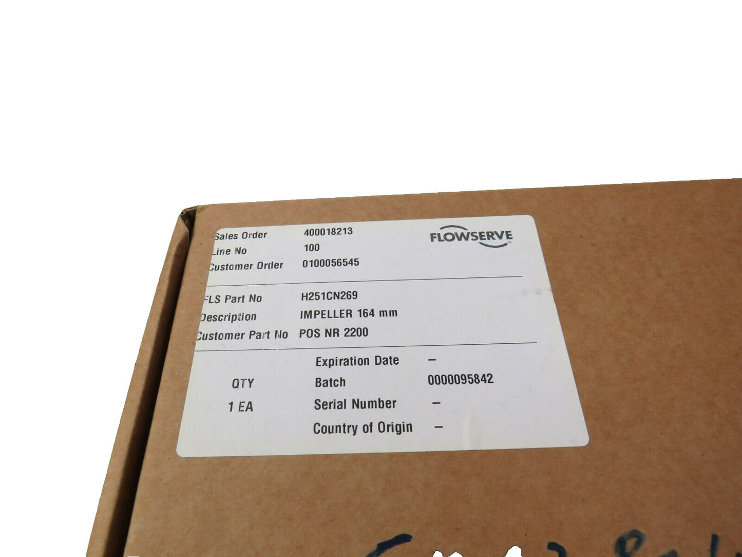 FLOWSERVE H251CN269 IMPELLER 164 MM POS NR 2200    New