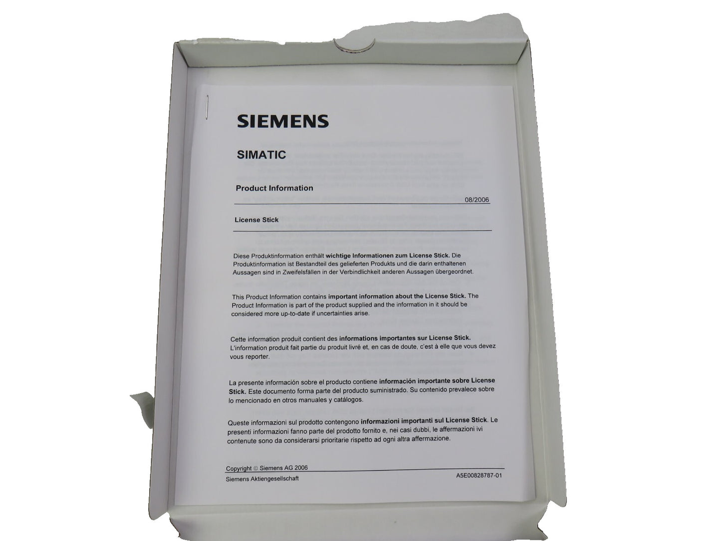 SIEMENS  6ES7810-4CC08-0YA5 SIMATIC S7 STEP 7 V5.4