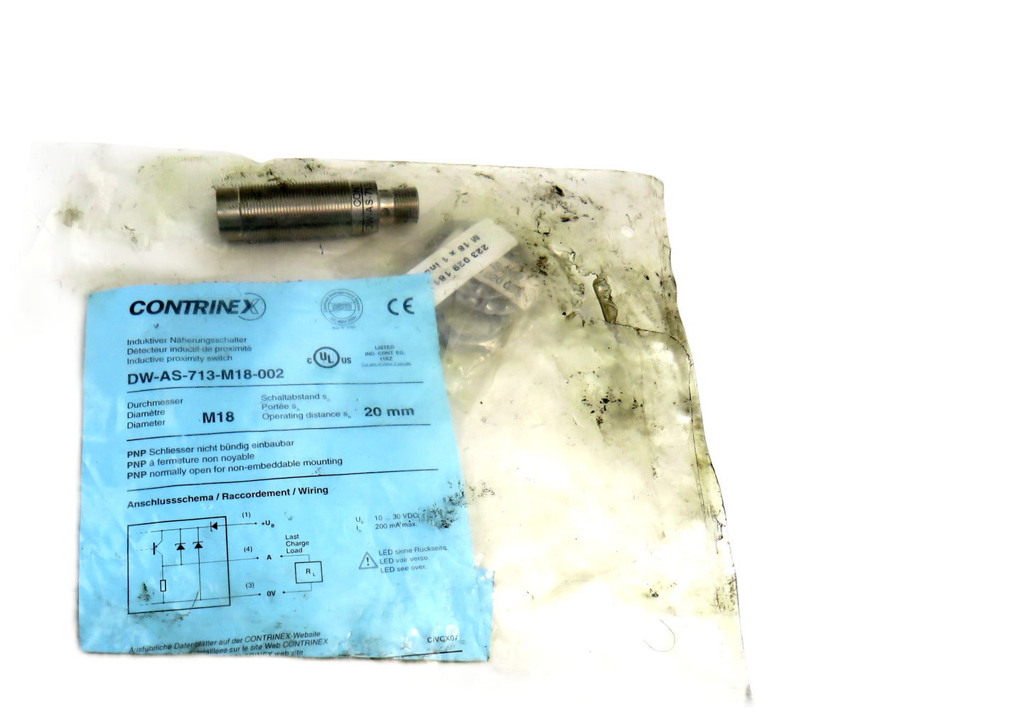 CONTRINEX DW-AS-713-M18-002 INDUCTIVE PROXIMITY SWITCH New