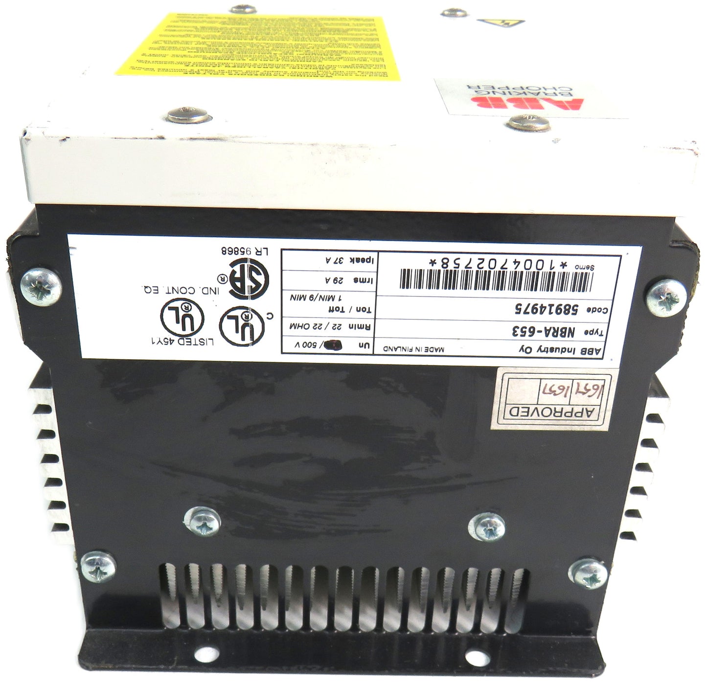 ABB  58914975 Industrial Braking Brake Chopper Unit