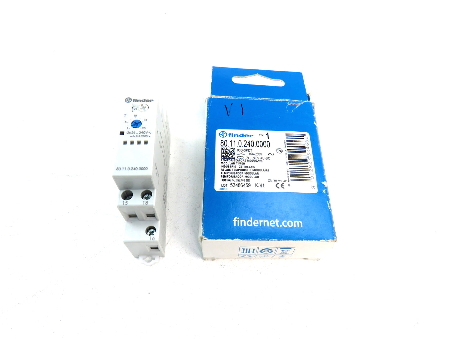 FINDER 80.11.0.240.0000 Time Delay Relay    New
