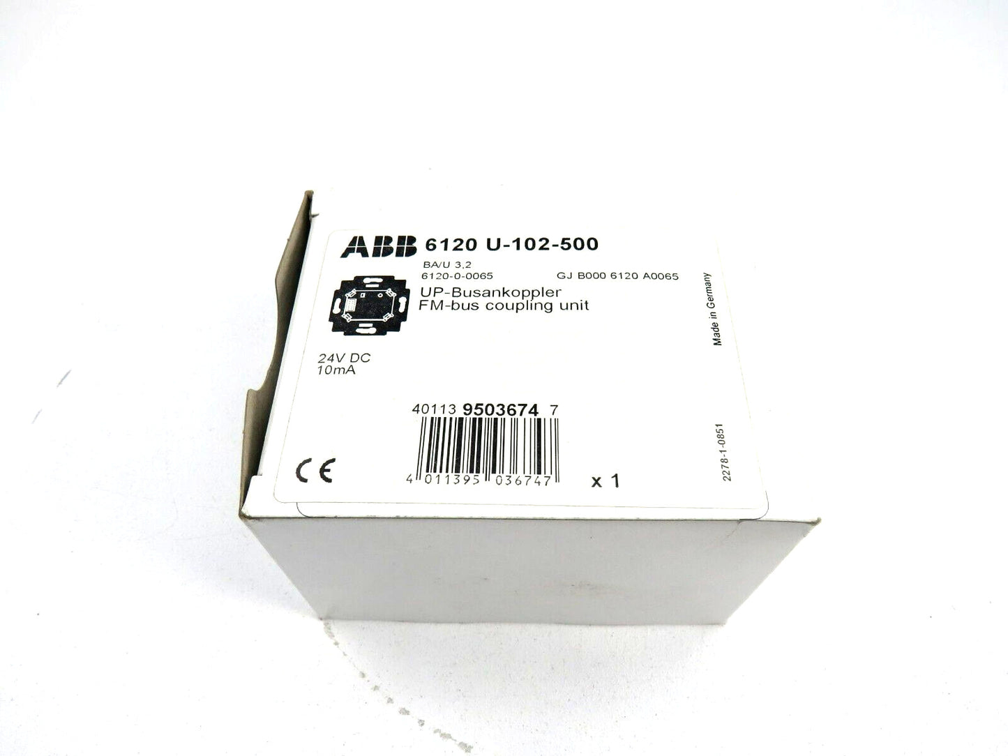 ABB 6120 U-102-500 FM-BUS COUPLING UNIT     New