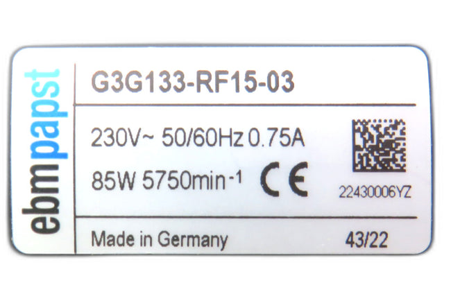 EBMPAPST G3G133-RF15-03    New