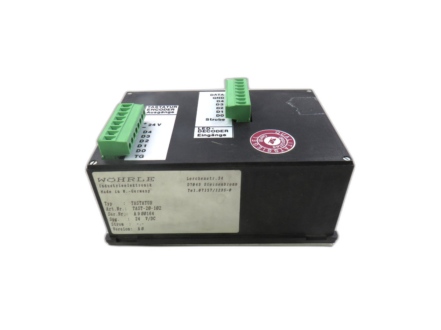 WOHRLE TAST-20-102 Tastatur   New