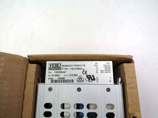 VERO  116-010064A PK60-III MONOVOLT PS POWER SUPPLY   New
