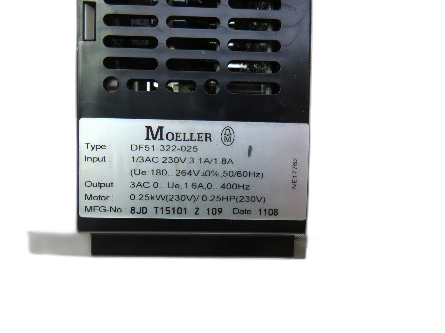 MOELLER DF51-322-025 , FREQUENCY INVERTER, 230V, 1.6A, 50/60HZ