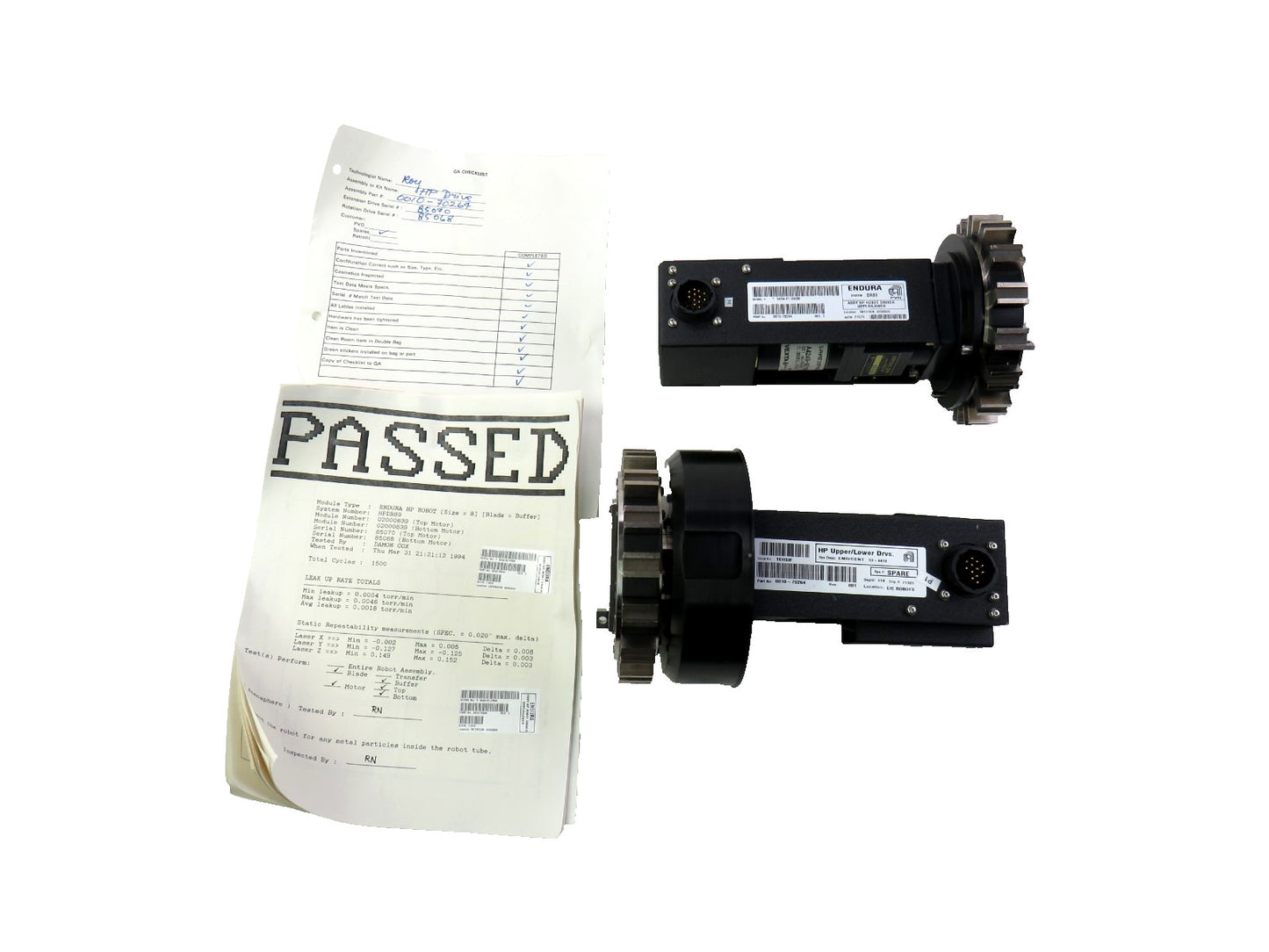 APPLIED MATERIALS AMAT  0010-70264 ASSY HP ROBOT DRIVER UPPER/LOWER Lot of 2 New