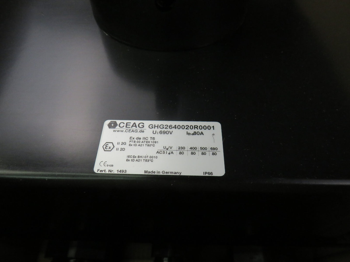 CEAG COOPER GHG2640020R0001 SAFETY SWITCH 264 80A 3 POLE STANDARD    New