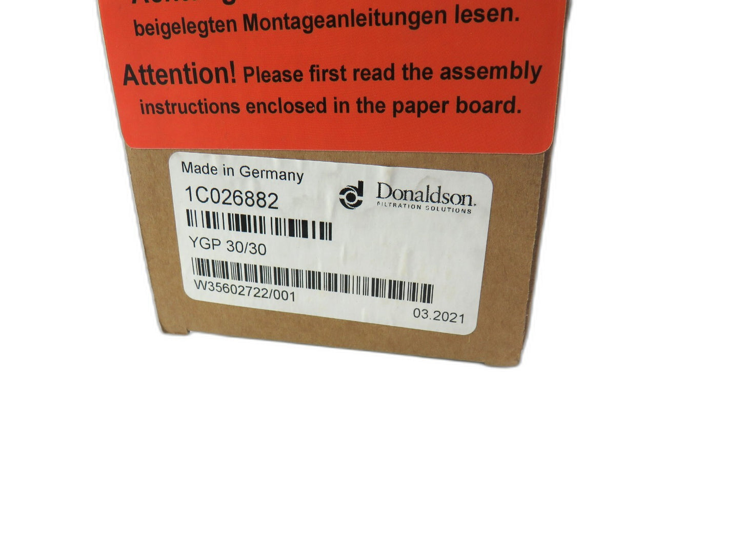 DONALDSON 1C026882 YGP 30/30  FILTER ELEMENT    New