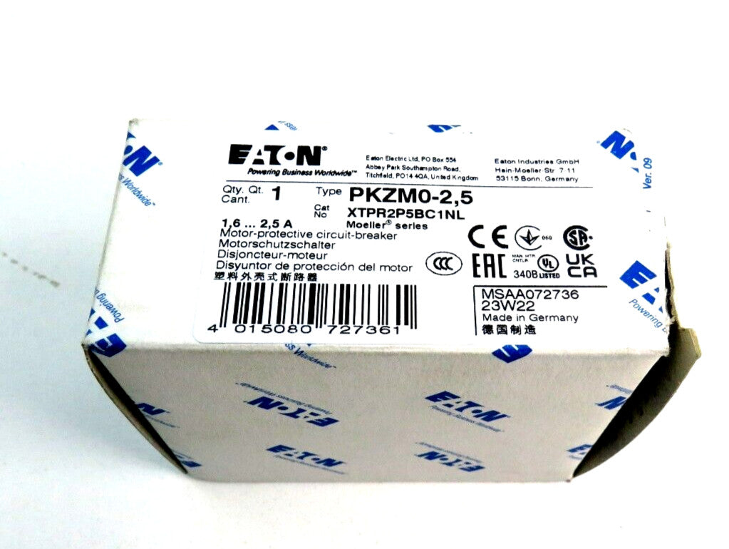 EATON  MOELLER PKZM0-2,5 CIRCUIT BREAKER    New