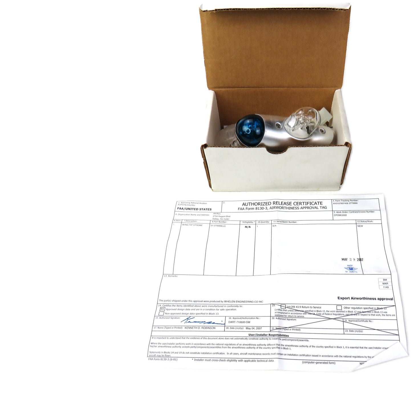 WHELEN  01-0790006-01 wing tip strobe     New