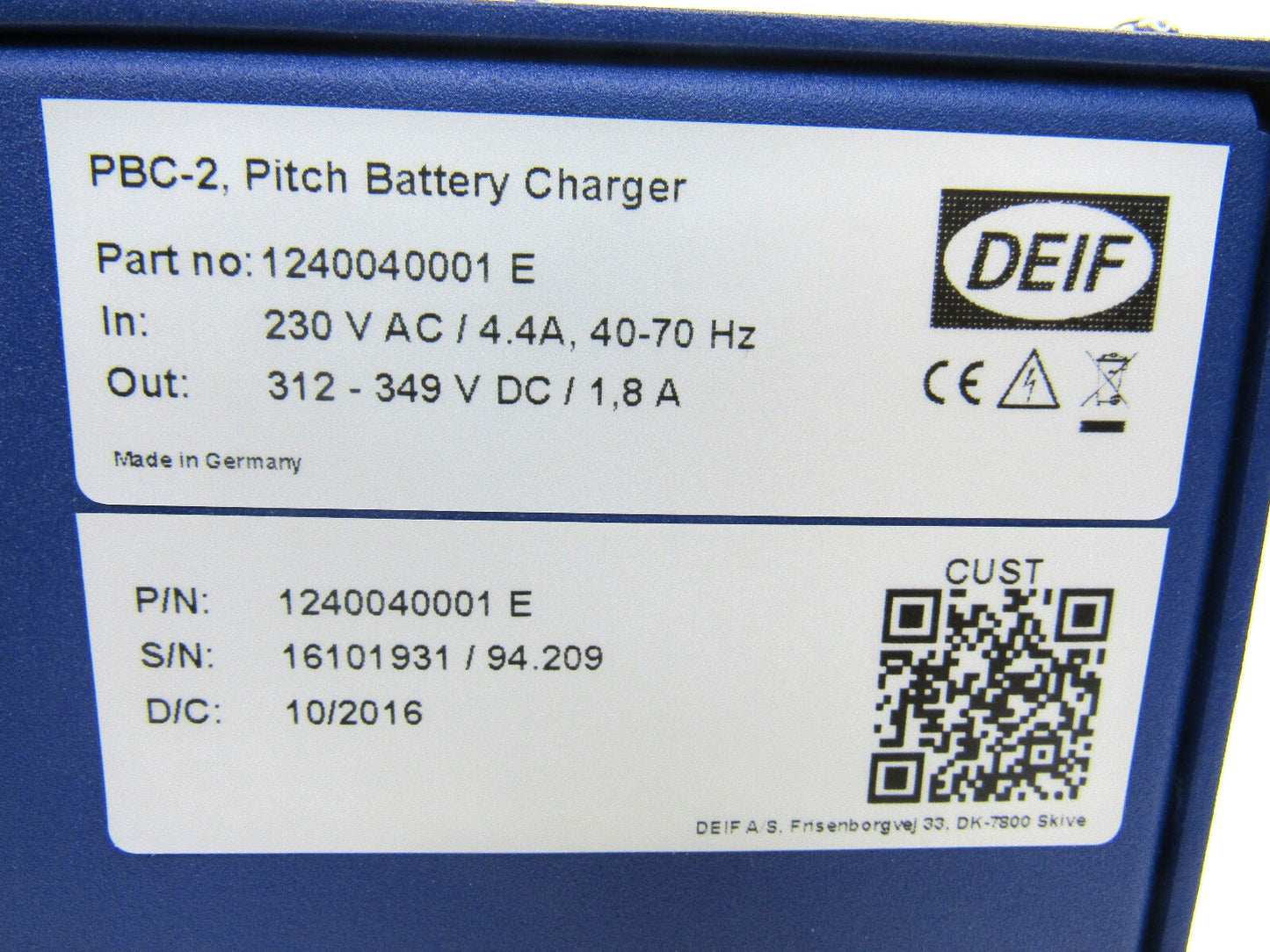 DEIF PBC-2 Pitch Battery Charger PBC2  New