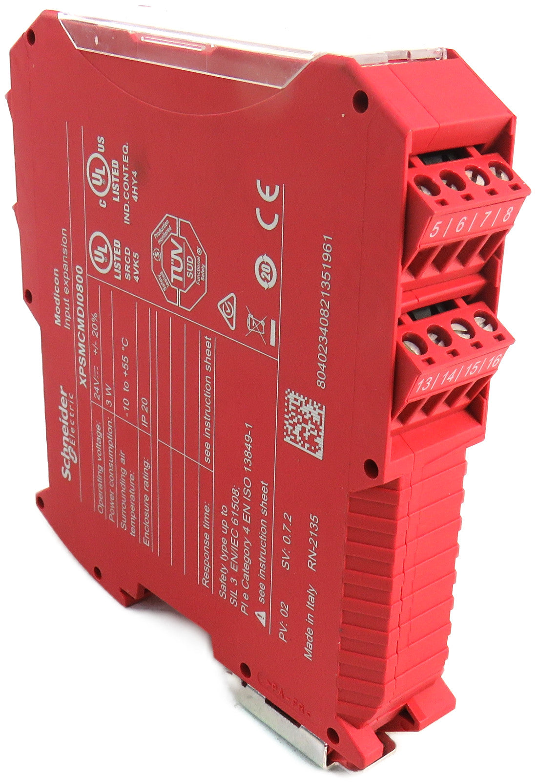 SCHNEIDER ELECTRIC XPSMCMDI0800 8 input expansion module with screw term    New