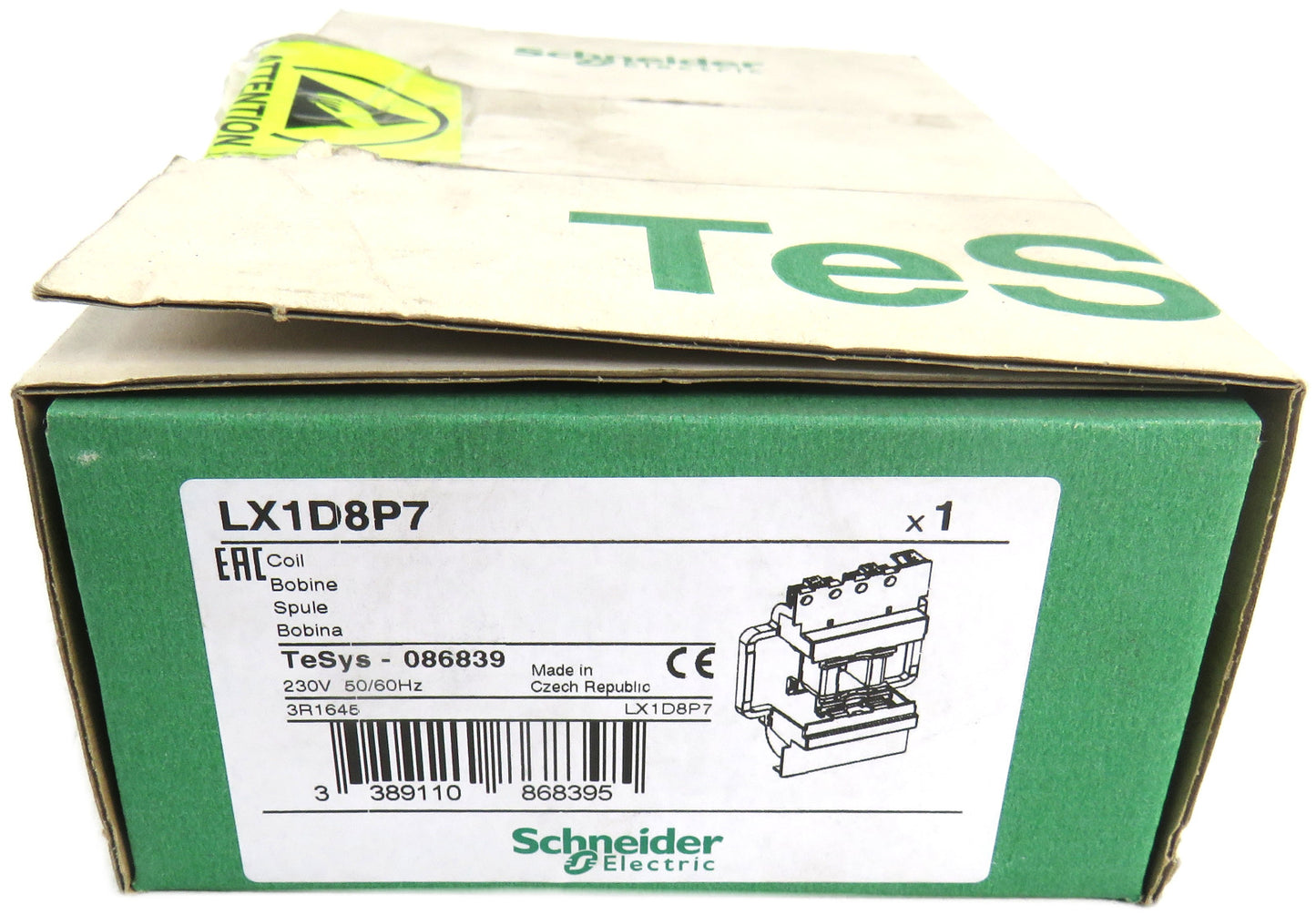 SCHNEIDER ELECTRIC LX1D8P7 COIL    New