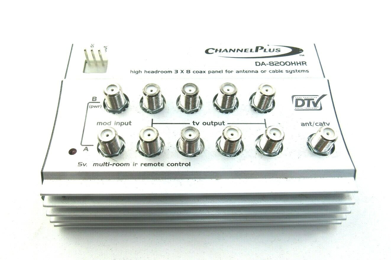 CHANNEL PLUS DA-8200HHR HIGH HEADROOM 3 X 8 COAX PANEL DTV MULTI ROOM New